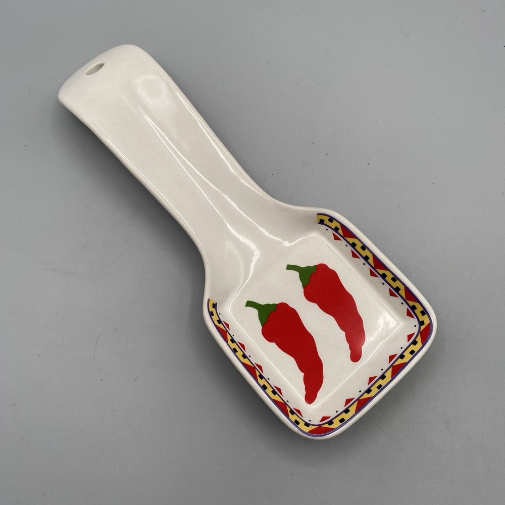 Vintage Otagiri Spoon Rest Hot Chili Peppers Design MaryAnn Baker Japan‎ Ceramic